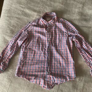 Kids size 8 Crewcuts red and blue striped long sleeve dress shirt good condition